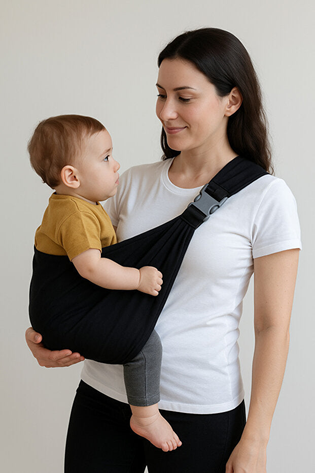 VelmoraBaby™ Premium Bebek Sling Taşıyıcı | Anne ve Bebek İçin Gün Boyu Konfor