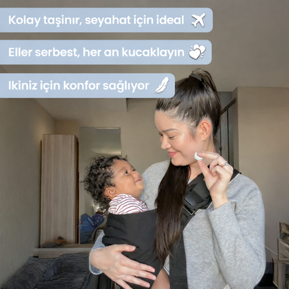 VelmoraBaby™ Premium Bebek Sling Taşıyıcı | Anne ve Bebek İçin Gün Boyu Konfor