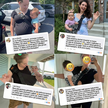 VelmoraBaby™ Premium Bebek Sling Taşıyıcı | Anne ve Bebek İçin Gün Boyu Konfor